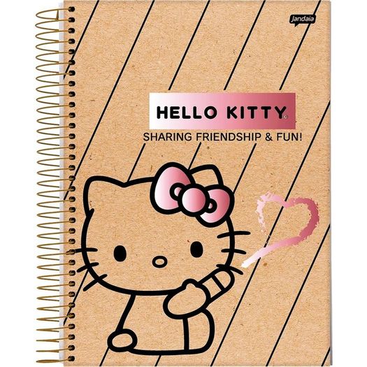 caderno universitário 1x1 80 folhas capa dura hello kitty kraft caderno universitário 1x1 80 folhas capa dura hello kitty kraft