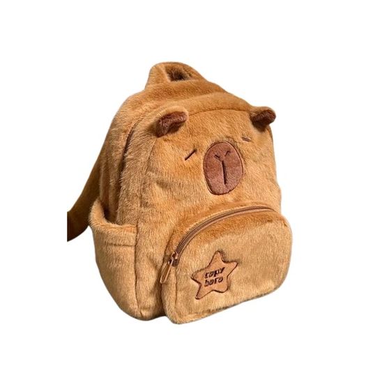 mochila com alça pelúcia capivara mochila com alça pelúcia capivara