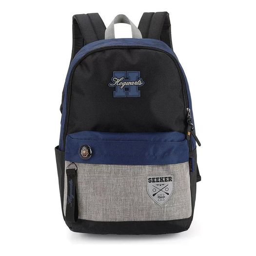 mochila com alça harry potter hogwarts azul