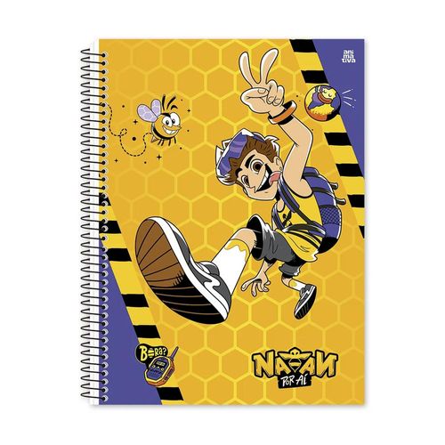 caderno universitário 1x1 80 folhas capa dura natan por aí