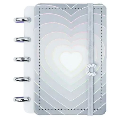 caderno inteligente 50 folhas pequeno grey love inteligine