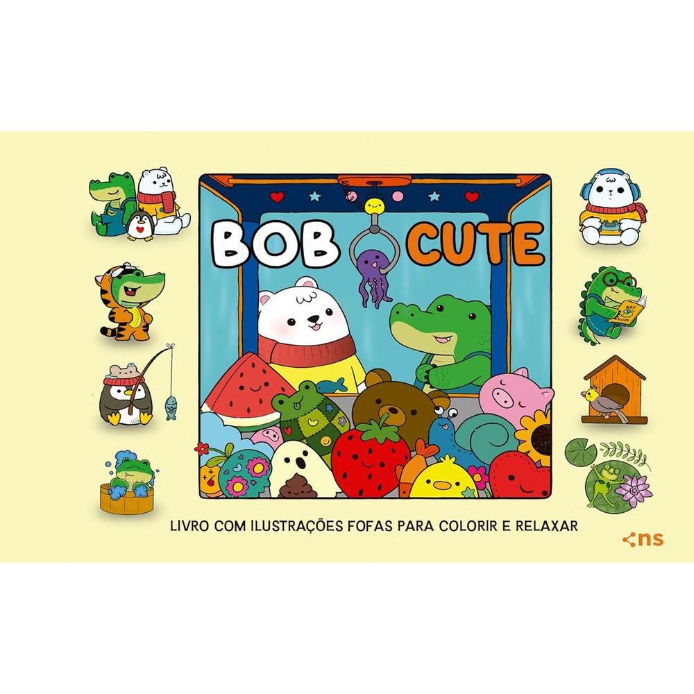 Bob Cute - Capa Dura - Livro Com Ilustrações Fofas Para Colorir E ...