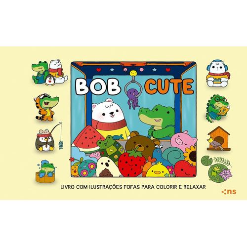 bob cute - capa dura -  livro com ilustrações fofas para colorir e relaxar