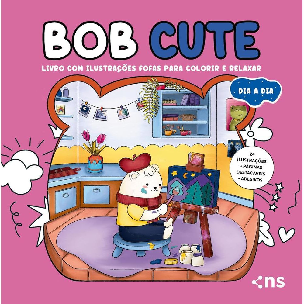 Bob Cute 2 - Livro Com 24 Ilustrações Fofas Para Colorir E Relaxar ...