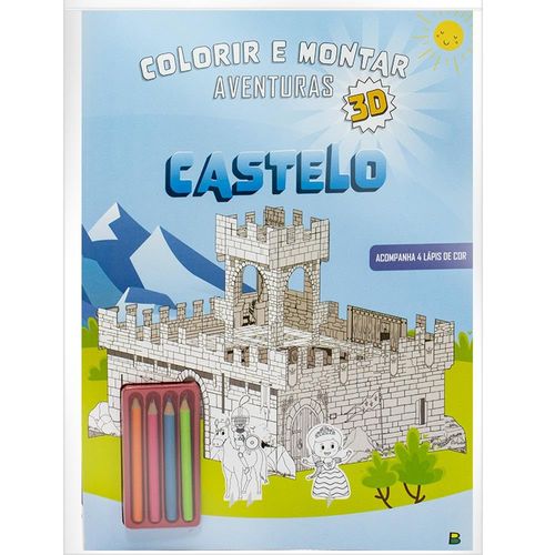 colorir e montar anventuras 3d : castelo