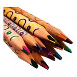 lapis de cor multi cores arco-íris 12 unidades fofy lapis de cor multi cores arco-íris 12 unidades fofy