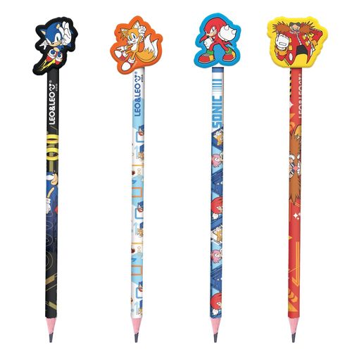 lápis grafite hb com borracha sonic