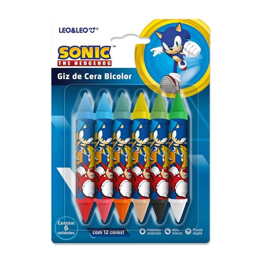 giz de cera bicolor sonic 12 cores