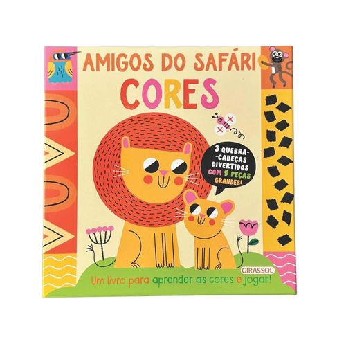 quebra-cabeça em ação: amigos do safári - cores
