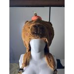 mochila com alça e capuz capivara de pelúcia mochila com alça e capuz capivara de pelúcia