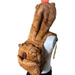 mochila com alça e capuz capivara de pelúcia mochila com alça e capuz capivara de pelúcia