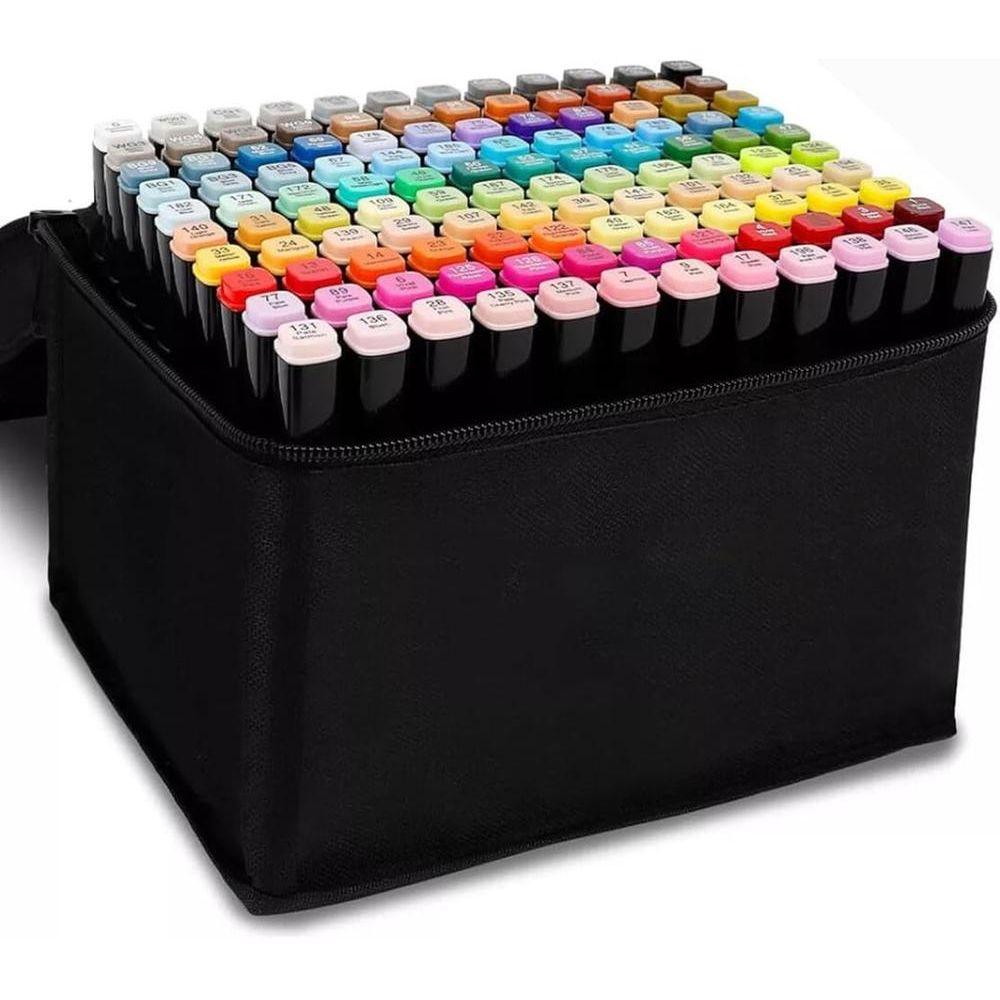 Kit Caneta Marcador Ponta Dupla 120 Cores - Livrarias Curitiba