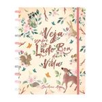 caderno disco 80 folhas grande flex bosque animais florais caderno disco 80 folhas grande flex bosque animais florais