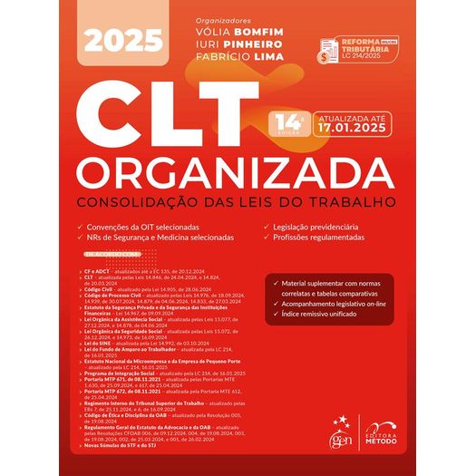 clt organizada - consolidação das leis de trabalho 2025 clt organizada - consolidação das leis de trabalho 2025