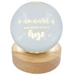 luminária globo de vidro 3d frases led usb luminária globo de vidro 3d frases led usb
