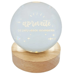 luminária globo de vidro 3d frases led usb luminária globo de vidro 3d frases led usb