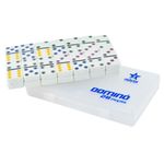 jogo de dominó 28 peças com estojo diversas cores jogo de dominó 28 peças com estojo diversas cores