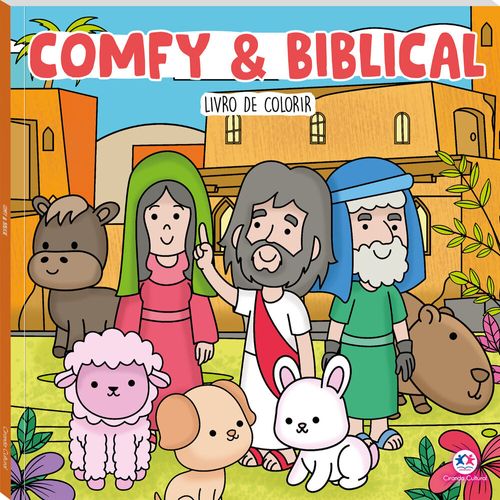 comfy and biblical - livro de colorir