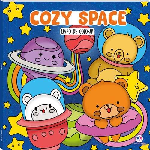 cozy space - livro de colorir