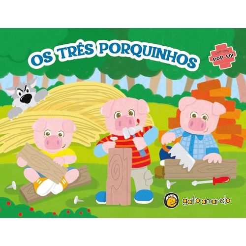 livro com pop-up - os três porquinhos