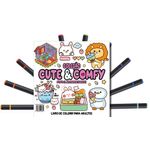 cute e comfy coloring book for adults edição 4 - bold easy - livro de colorir adulto + 12 canetas cute e comfy coloring book for adults edição 4 - bold easy - livro de colorir adulto + 12 canetas