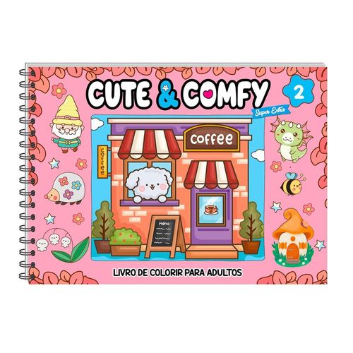 cute e comfy super extra 2 - capa coffee - livros de colorir adulto