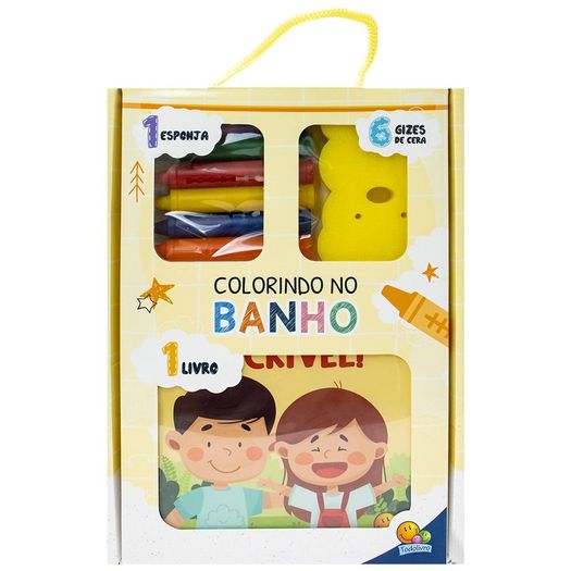 colorindo no banho - um dia incrível!