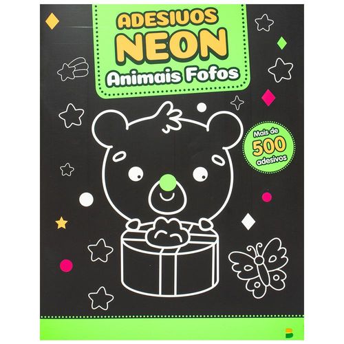 meus 500 adesivos neon - animais fofos