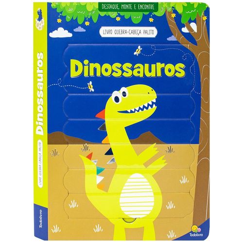 livro quebra-cabeça palito - dinossauros