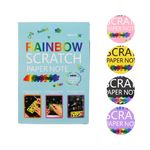 kit scratch note com 10 folhas + régua diversos modelos