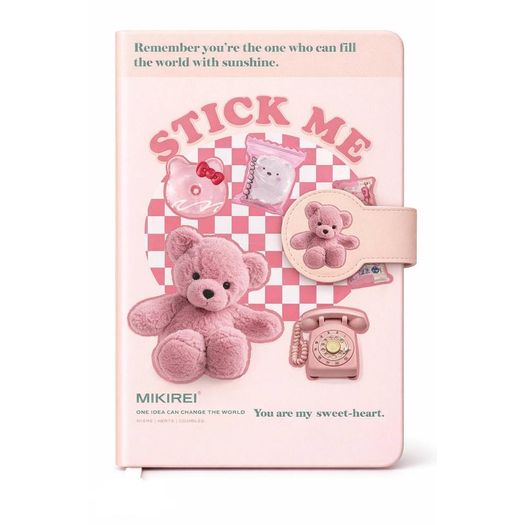 caderno-de-anotacoes-urso-stick-me-128-folhas-diversos-modelos caderno-de-anotacoes-urso-stick-me-128-folhas-diversos-modelos