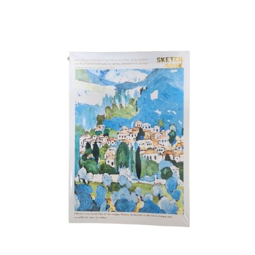 caderno sketchbook brochura blue village a5 96 folhas diversos modelos