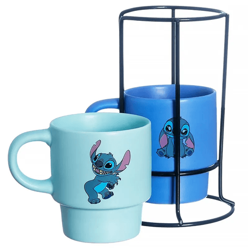 kit canecas empilháveis stitch