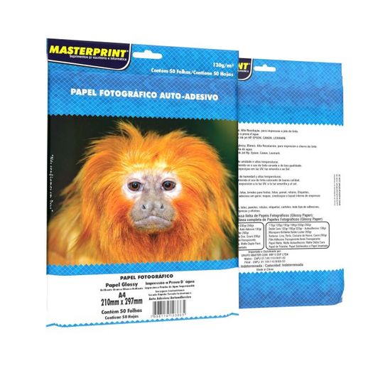 papel fotografico a4 glossy 130gr auto adesivo 50folhas masterprint papel fotografico a4 glossy 130gr auto adesivo 50folhas masterprint