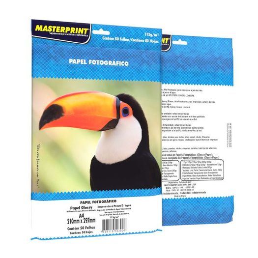 papel fotografico a4 glossy 115g 50folhas masterprint papel fotografico a4 glossy 115g 50folhas masterprint