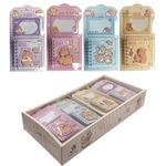 kit mini caderno e bloco capivara diversas cores