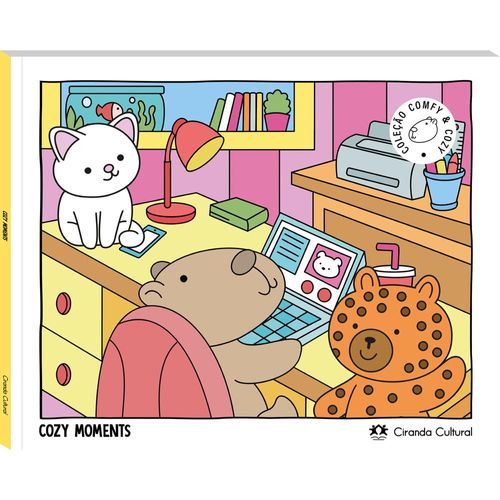 cozy moments - livro de colorir