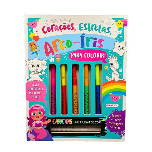 mania colorida: corações, estrelas e arco-íris