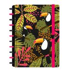 caderno disco 80 folhas grande prime tropical tucano preto caderno disco 80 folhas grande prime tropical tucano preto