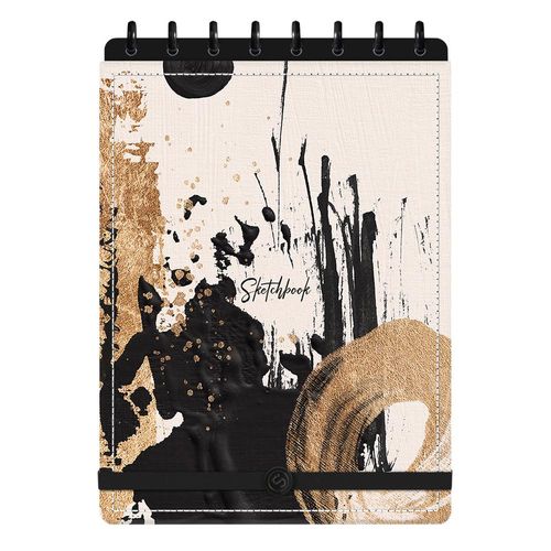 caderno disco sketchbook 40 folhas grande prime lírico ritmos de ouro