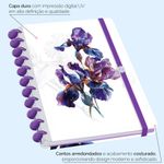 caderno disco 80 folhas grande prime flores iris branco caderno disco 80 folhas grande prime flores iris branco