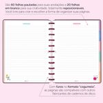 caderno disco 80 folhas grande prime borboleta marsala