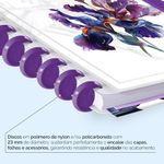 caderno disco 80 folhas grande prime flores iris branco caderno disco 80 folhas grande prime flores iris branco