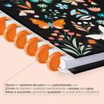 caderno disco 80 folhas grande prime borboleta preto caderno disco 80 folhas grande prime borboleta preto