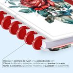 caderno disco 80 folhas grande prime flores rosa branco caderno disco 80 folhas grande prime flores rosa branco