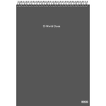 caderno universitário 1x1 80 folhas para canhoto espiral ao alto world class caderno universitário 1x1 80 folhas para canhoto espiral ao alto world class