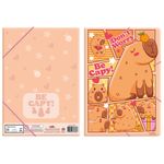 pasta aba com elástico a4 capivara be capy laranja pasta aba com elástico a4 capivara be capy laranja