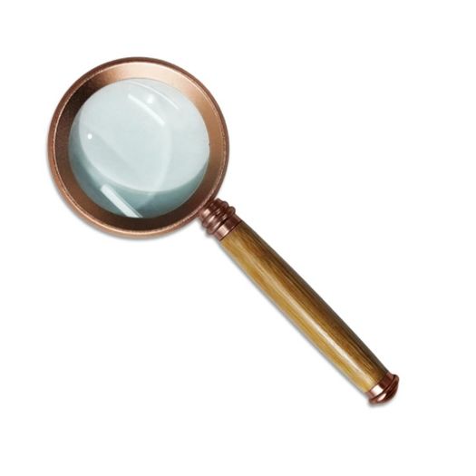 lupa luxo com cabo liso de madeira aumenta 20x lupa luxo com cabo liso de madeira aumenta 20x