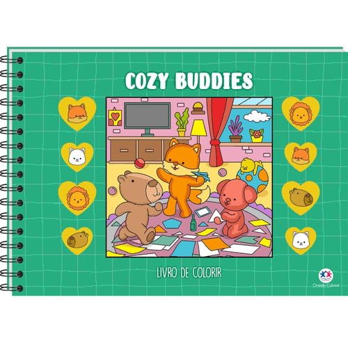 cozy buddies - livrao de colorir - ciranda cultural