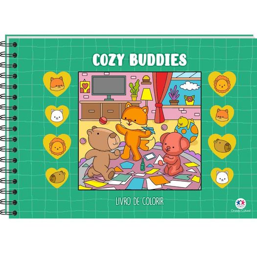 cozy buddies - livrão de colorir